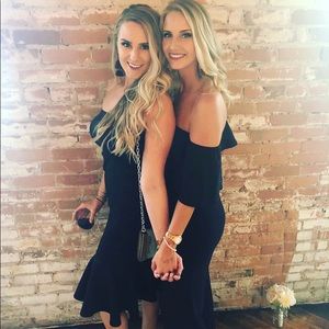 Off the shoulder - black jumpsuit!